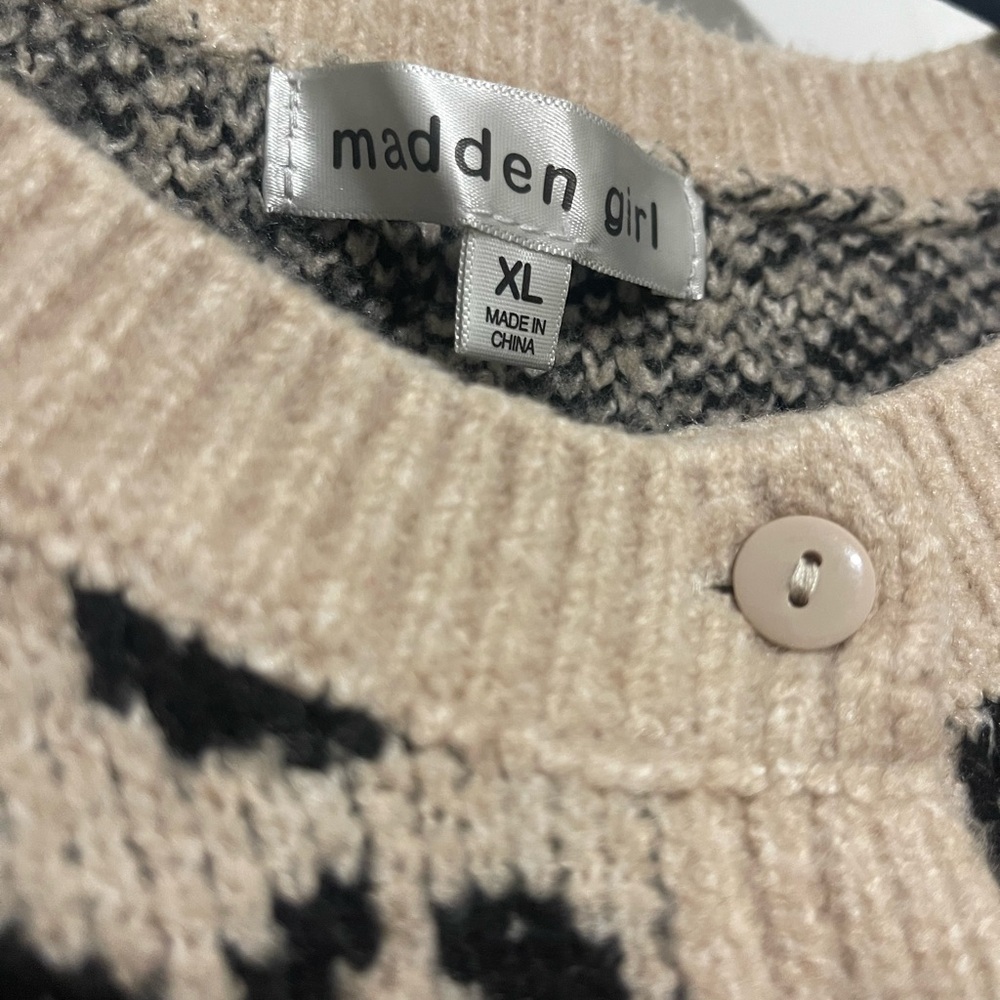 Leopard Print Button-Up Sweater - image 5